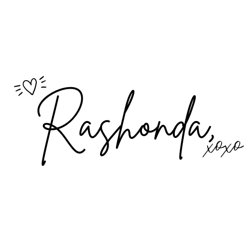 Rashonda signature logo in elegant black script